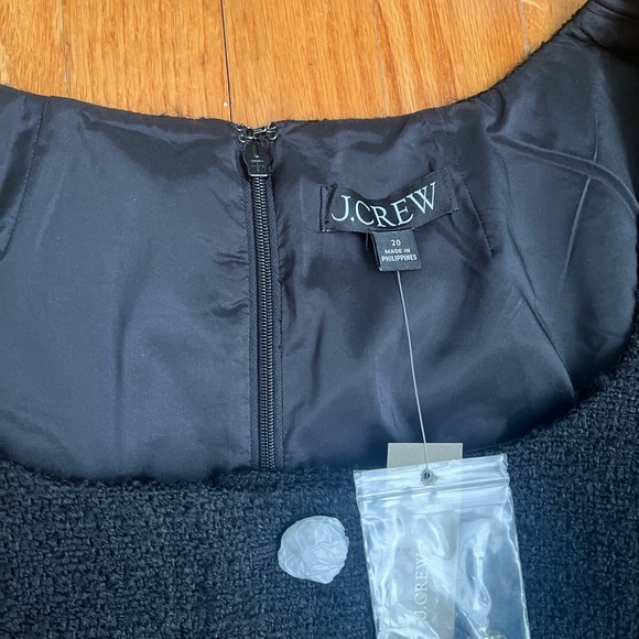 NWT J Crew Sophia Sleeveless Black Tweed Dress with Jewel Buttons 20 - Picture 6 of 7